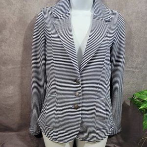 Hurley Striped Navy White Blazer/Jacket Size Small